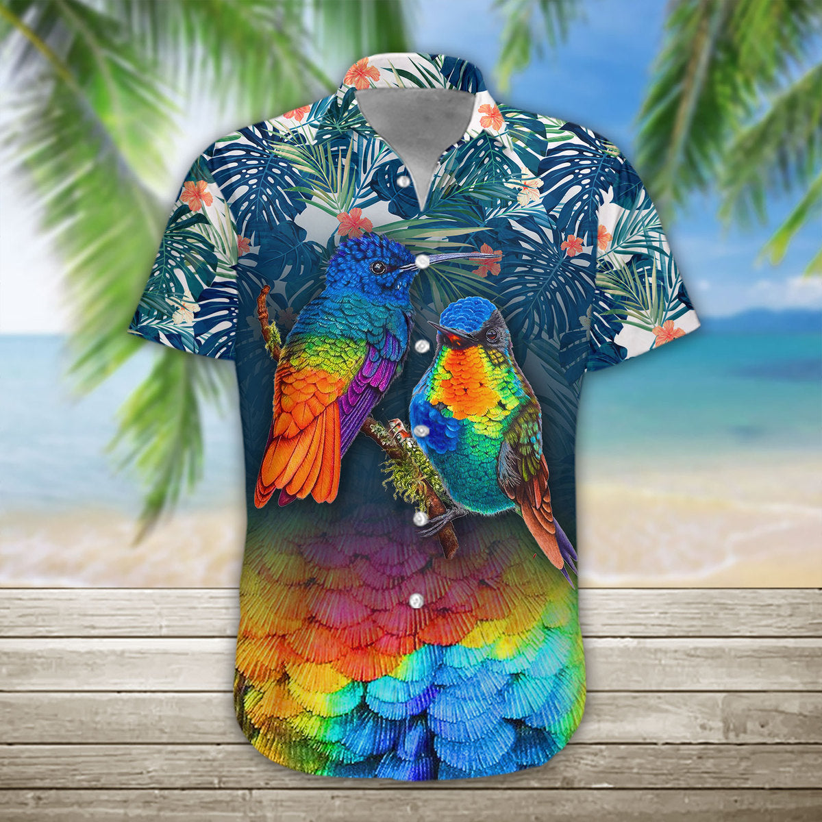 3D Kolibri Hawaiihemd