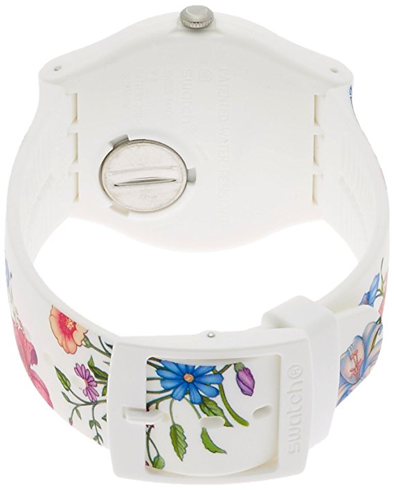 Swatch Damen-Armbanduhr New Gent SUOW127, mehrfarbig, Silikon, Schweizer Quarz