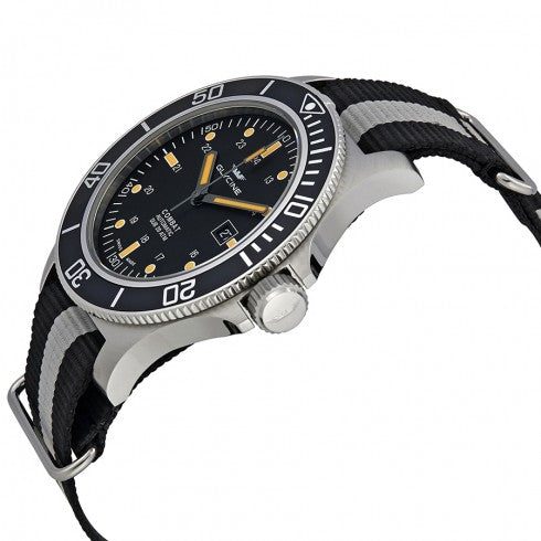 Combat SUB Automatik Herrenuhr mit schwarzem Zifferblatt