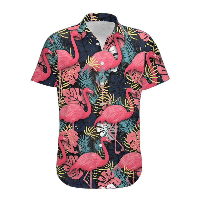 3D Flamingo Hawaiihemd