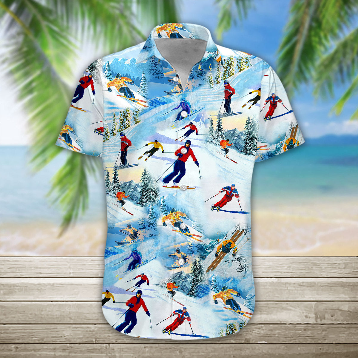3D Skiing Hawaii Shirtt