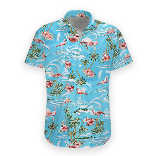 3D Flamingo Hawaiihemd