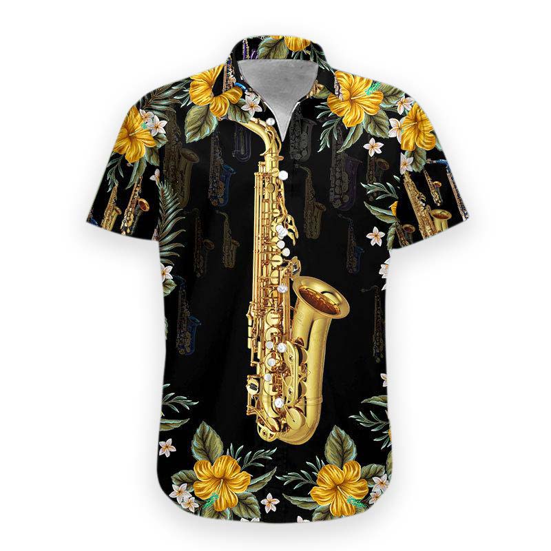 3D Saxophon Hawaii Shirtii