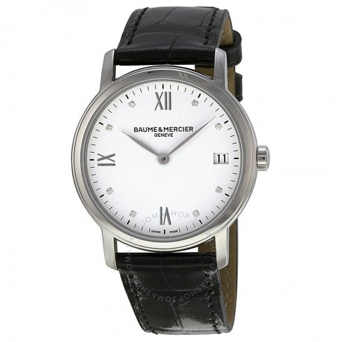 Baume &amp; Mercier Classima Damenuhr mit weißem Zifferblatt