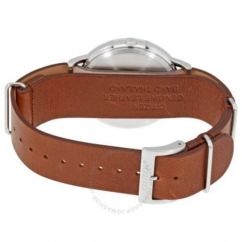 Chandler Pergament Herrenuhr mit weißem Zifferblatt